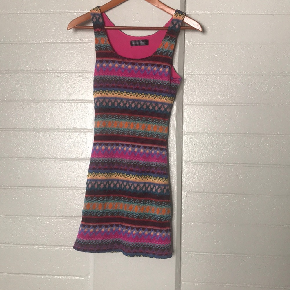 Striped Mini Knit Dress - Picture 1 of 3